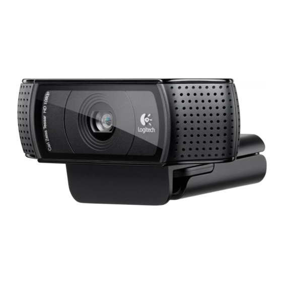 Logitech HD Pro C920 Setup Manual