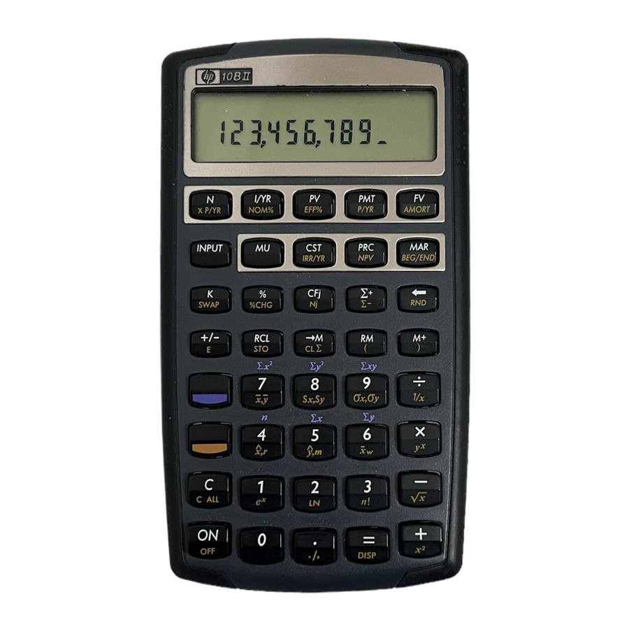 HP HP10BII Manual