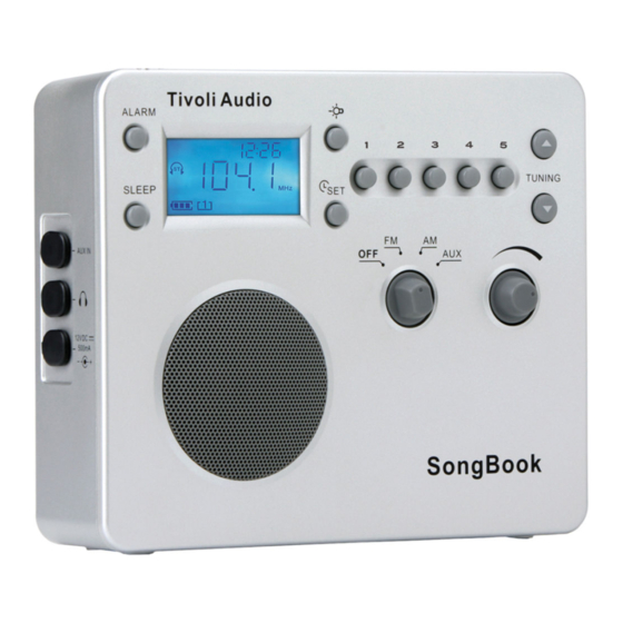 Tivoli Audio SongBook Owner's Manual