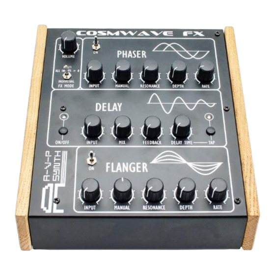 AVP Synthesizers COSMWAVE FX Processor Manuals