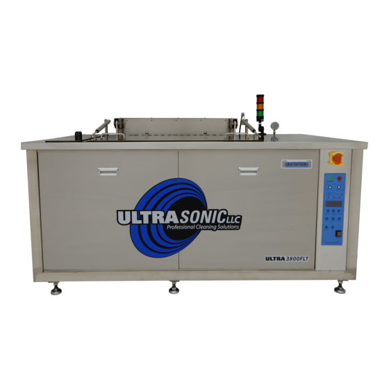 Ultrasonic Ultra 3800FLT Cleaning Machine Manuals