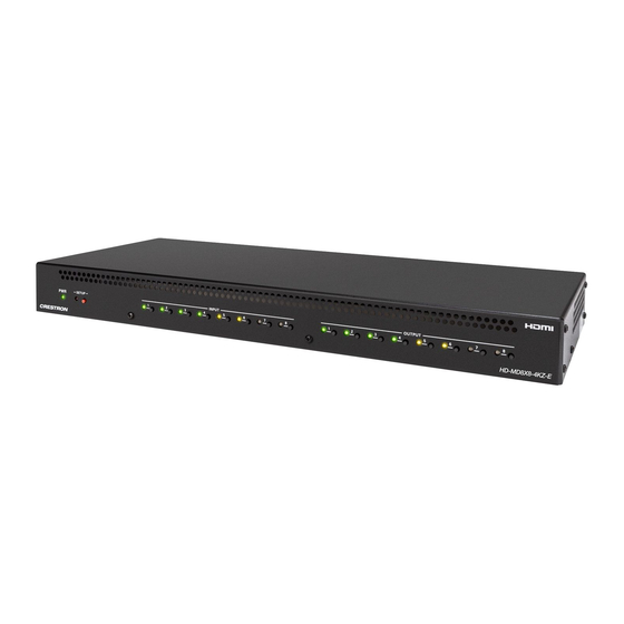Crestron HD-MD8X8-4KZ-E Configuration Manual