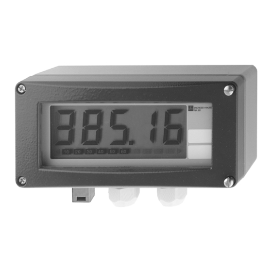 Endress+Hauser RIA 261 Technical Information