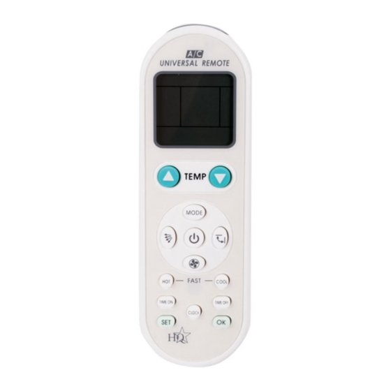 HQ RC UNI/AIRC03 Instructions Manual