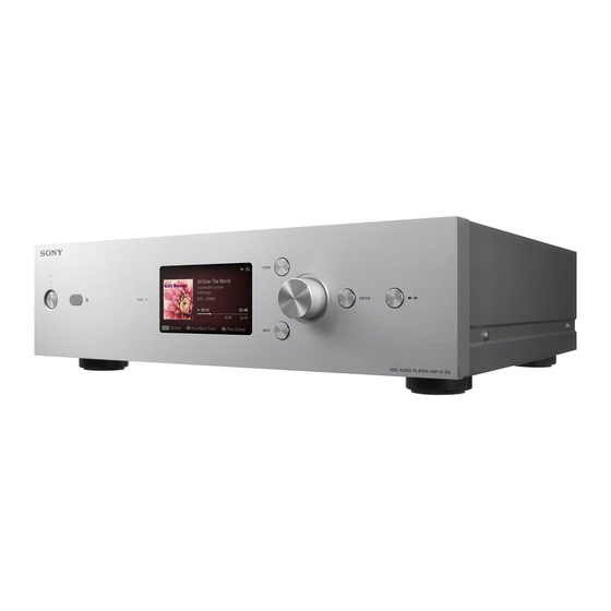 Sony HAP-Z1ES Help Manual