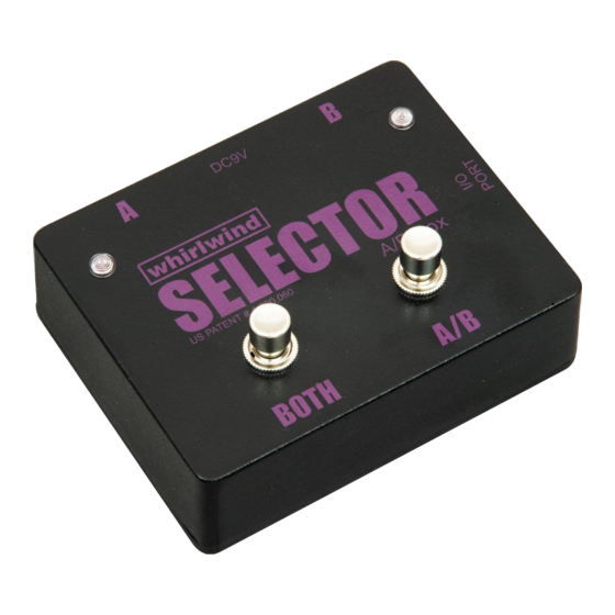 Whirlwind SELECTOR Quick Start Manual