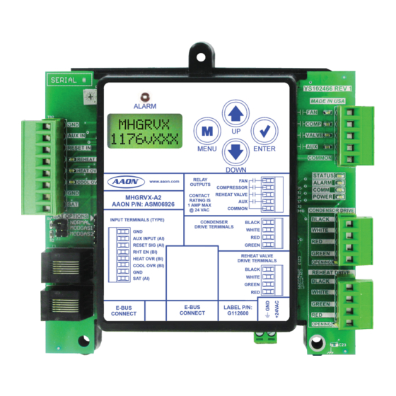 AAON MHGRVX-A2 Manuals