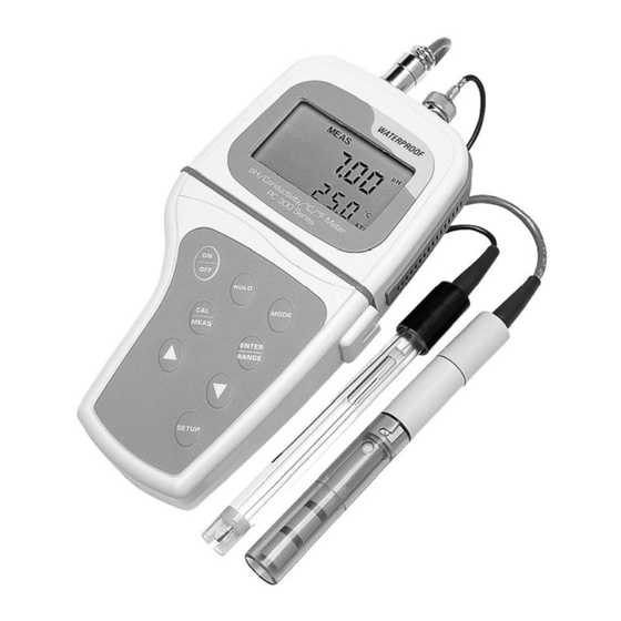 EUTECH INSTRUMENTS CYBERSCAN PC 300 PH CONDUCTIVITY PORTABLE METER Manuel D'instructions