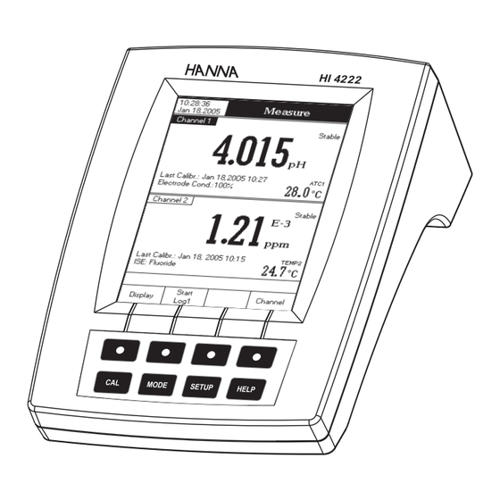 Hanna Instruments HI 4221 Instruction Manual