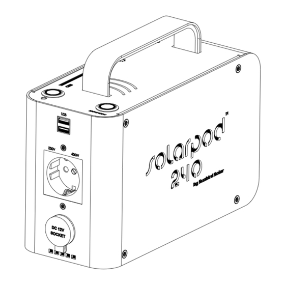 Sunbird Solar Solarpod 240 User Manual