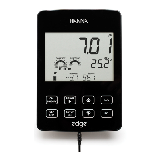 Hanna Instruments Edge HI 2020 Instructions Manual