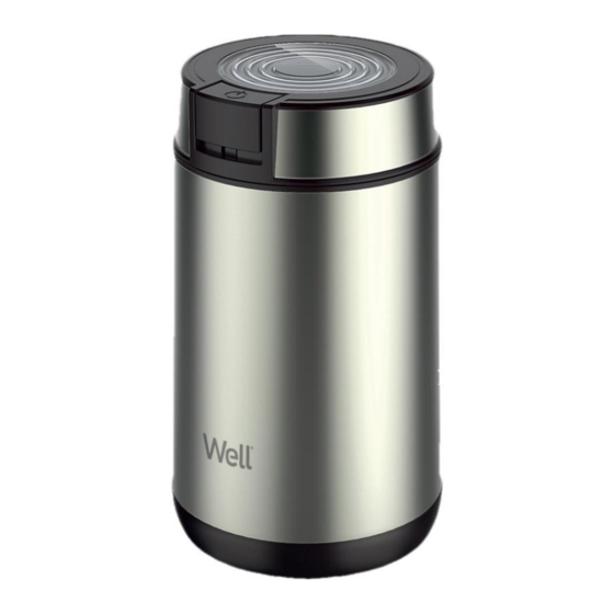 Well GRIND-COFFEE-SUNUP-WL Instruction Manual