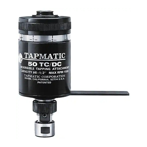 Tapmatic 30TC/DC Safety And Operation