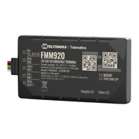 Teltonika FMM920 First Start-Up Quick Start Manual