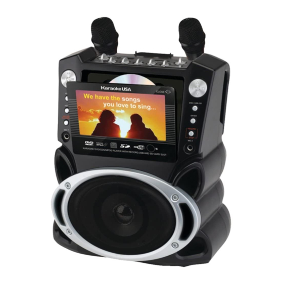 Karaoke USA GF829 User Manual