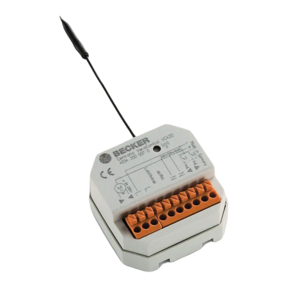 Becker Centronic VarioContril VC420A Operating Instrucktions