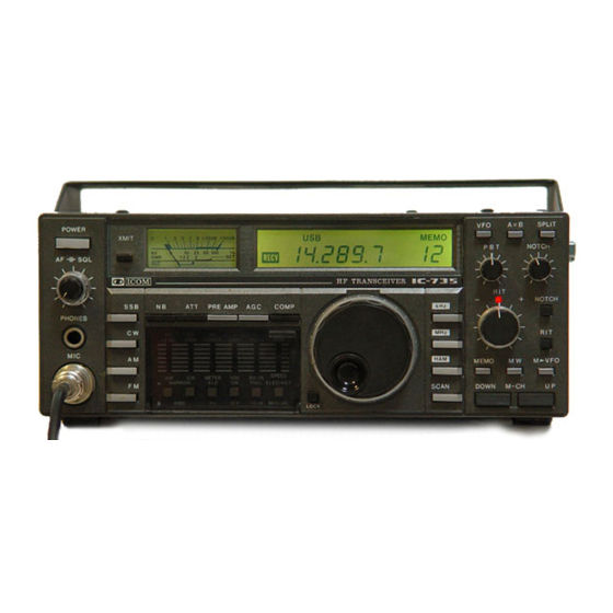 Icom IC-735 Instruction Manual