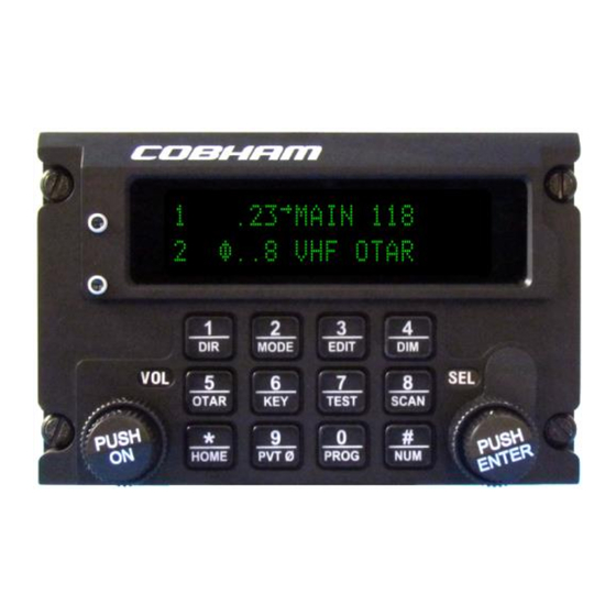 COBHAM C-5000D P-25 Quick Reference