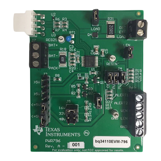Texas Instruments bq34110EVM-796 User Manual