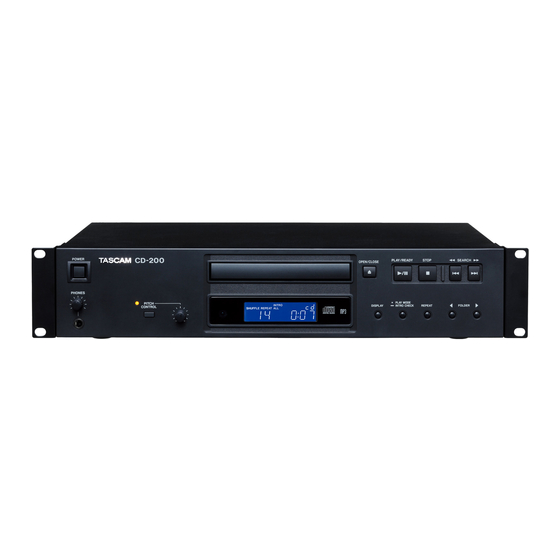 Tascam CD-200 Owner's Manual