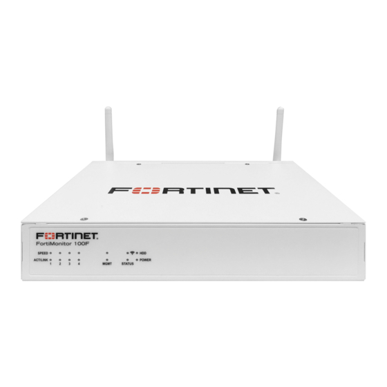 Fortinet FortiMonitor 100F Quick Start Manual