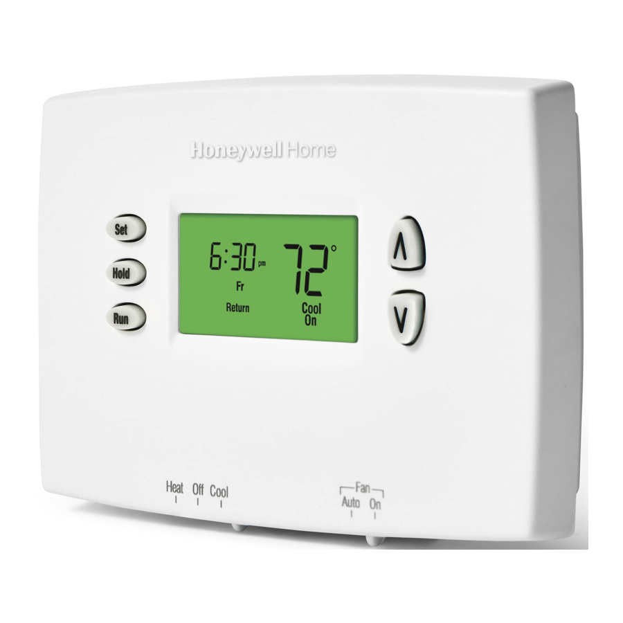 Honeywell PRO 2000 Series - Programmable Thermostat Manual