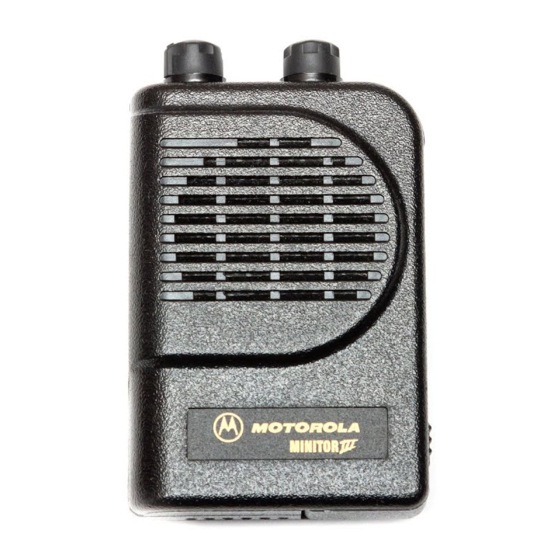 Motorola MINITOR III Manuals