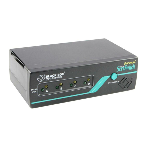Blackbox ServSwitch SW625A-R2 User Manual