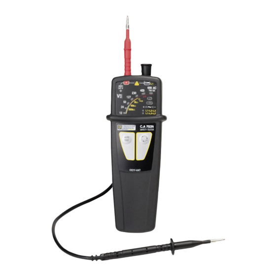 User Manuals: Chauvin Arnoux 760N Voltage Detector