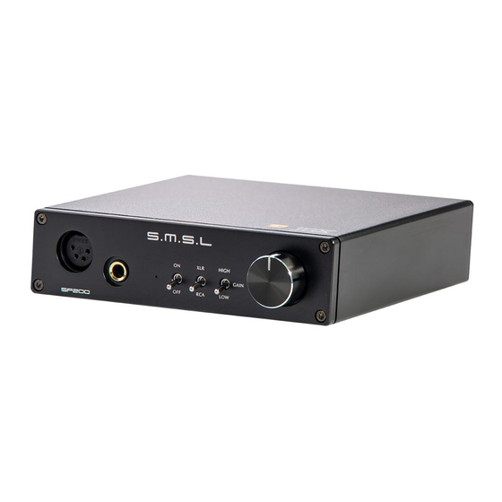 SMSL SP200 Quick Manual