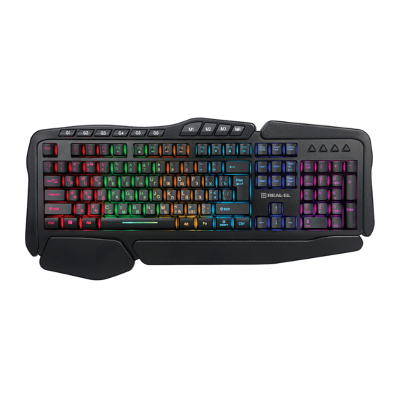 Real-El GAMING 8900 RGB MACRO User Manual