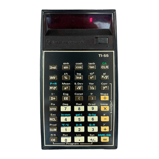 Texas Instruments TI-55 Manuals