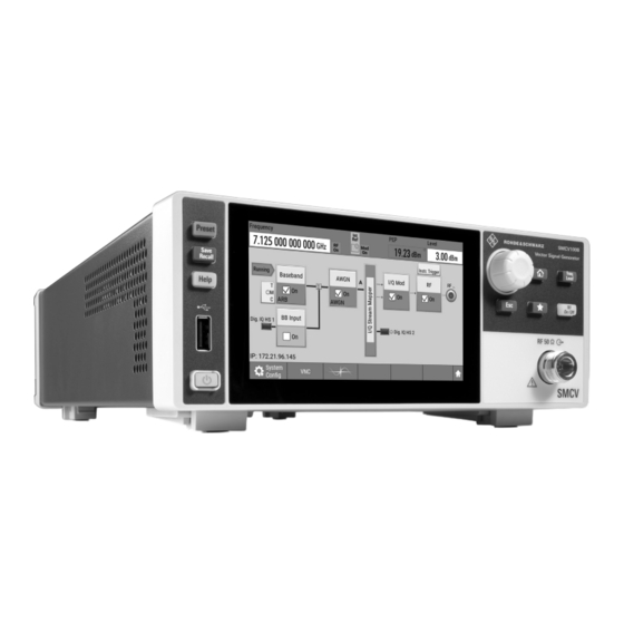 Rohde & Schwarz SMCVB-K167 DVB-S User Manual
