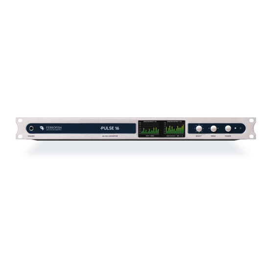 Ferrofish PULSE 16 User Manual