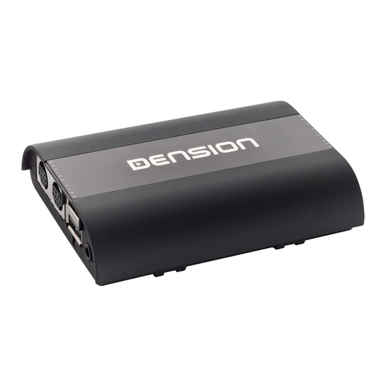 Dension GW52MO1 Installation Manual