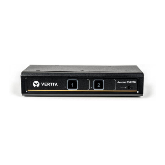 Vertiv AVOCENT SV 220H Quick Installation Manual