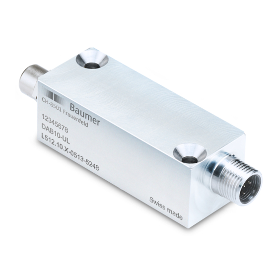 Baumer DAB10 Operating Manual