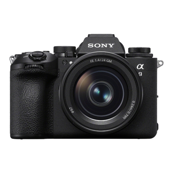 Sony alpha 9 III Startup Manual