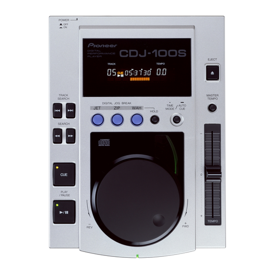 Pioneer CDJ-100S Service Manual