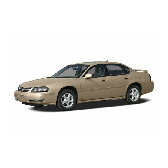 Chevrolet 2005 Impala Getting To Know Manual