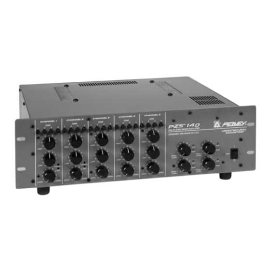 Peavey PZS 140 Owner's Manual