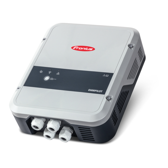 Fronius Ohmpilot Operating	 Instruction