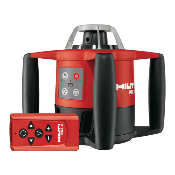 Hilti PRI 2 Operating Instructions Manual