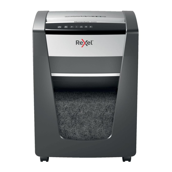 Rexel Momentum X420 Instruction Manual
