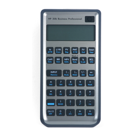 HP 30b - Business Professional Calculator User Manual