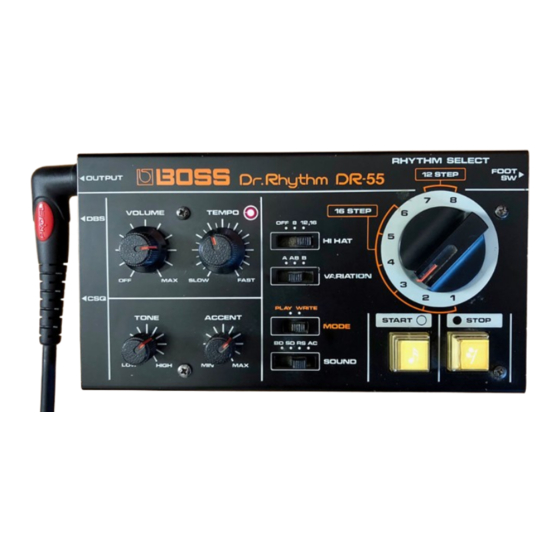 Boss Dr.Rhythm DR-55 Owner's Manual