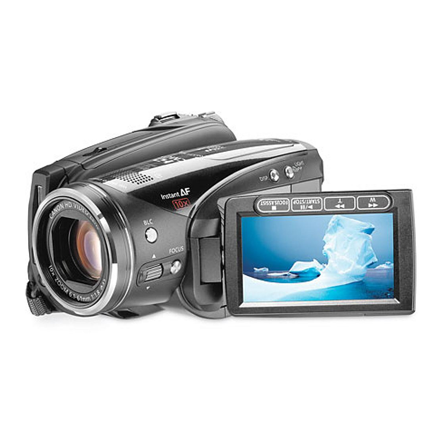 Canon Vixia HV30 Definition Camcorder Manuals
