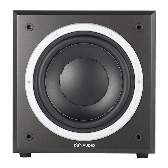 User Manuals: Dynaudio BM9S II Active Studio Subwoofer