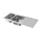 Indoor Furnishing IKEA BOHOLMEN INSET SINK 2 BOWL/DRAIN 49X20 Instructions Manual