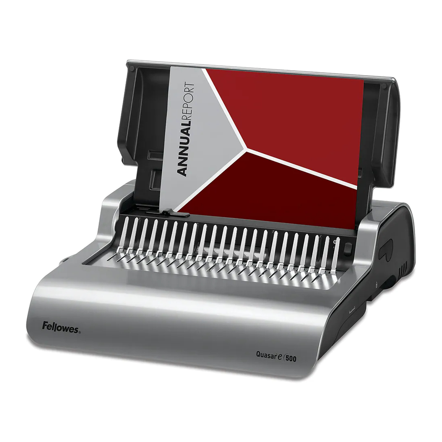 FELLOWES QUASAR E 500 INSTRUCTIONS MANUAL Pdf Download ManualsLib
